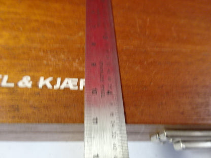 EMPTY WOODEN BOX BRUEL KJAER DENMARK MAHOGANY CASE ACCELEROMETER AS IS  #94-46