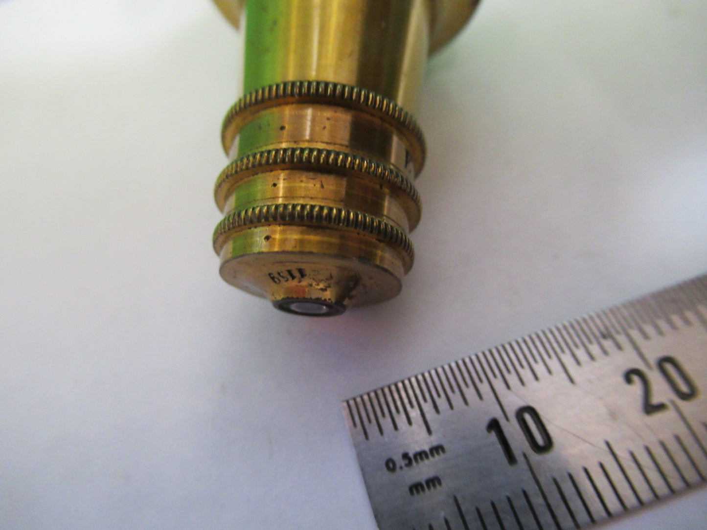 ANTIQUE BRASS OBJECTIVE CARL ZEISS 1900's RARE OPTICS MICROSCOPE PART F3-B-18