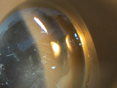 OPTICAL LARGE CONVEX LENS [some blemishes] LASER OPTICS BIN#13