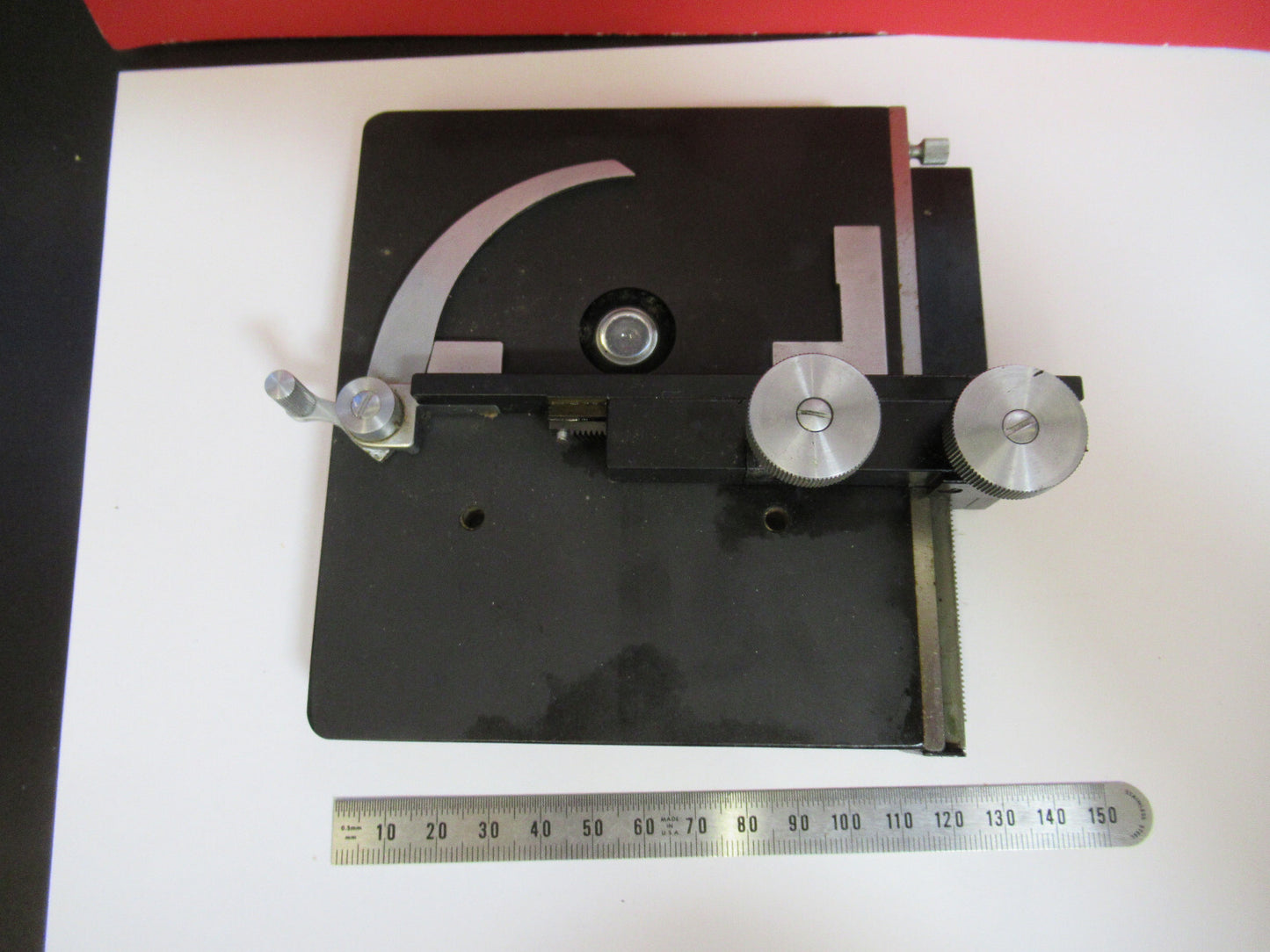 BAUSCH LOMB STAGE XY TABLE WORKS OK  MICROSCOPE PART AS PICTURED  S3-B-88