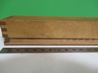 ANTIQUE ERNST LEITZ SMALL EMPTY WOOD BOX MICROSCOPE PART AS PICTURED Q9-A-54