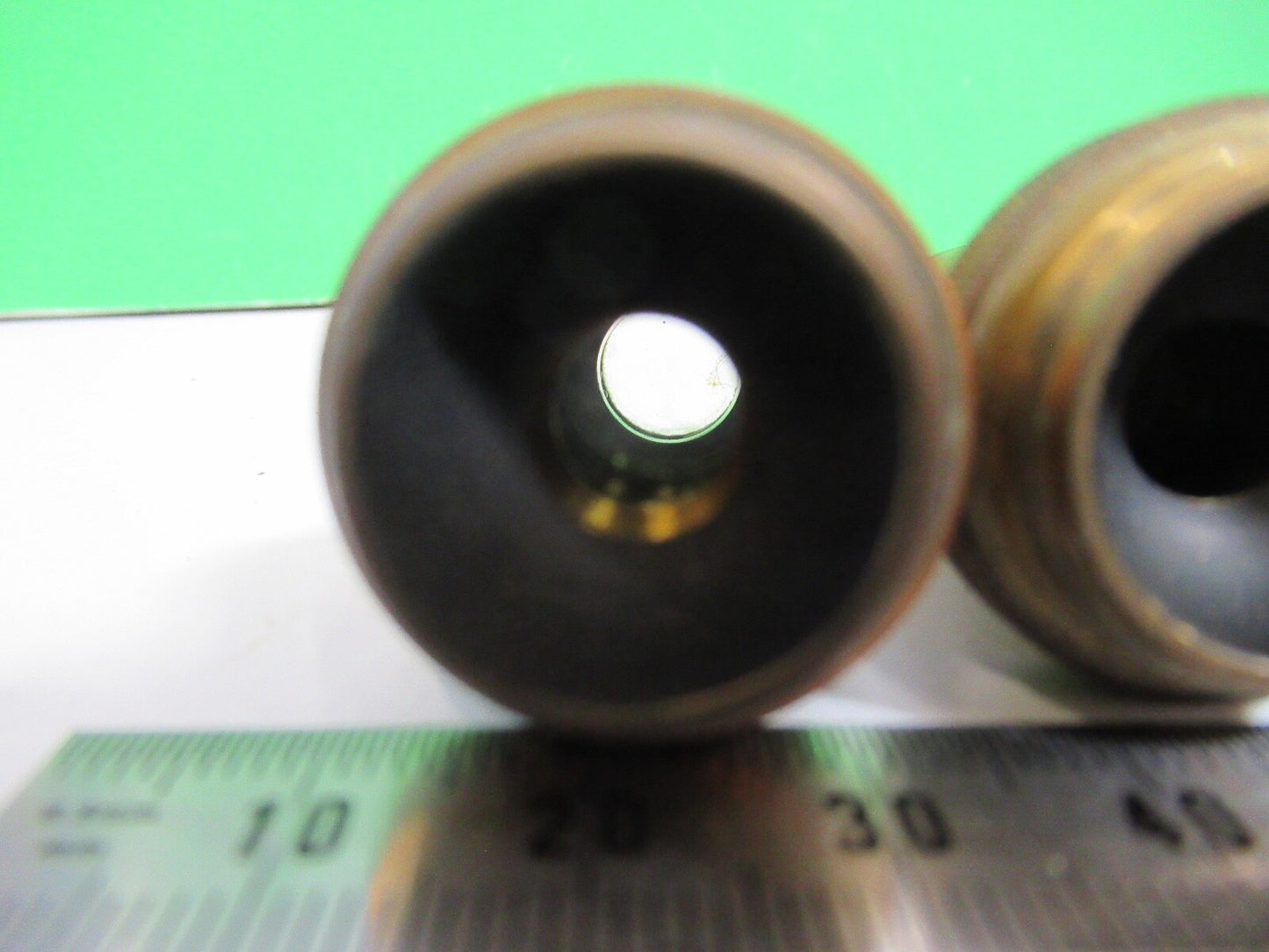 LOT OBJECTIVES BAUSCH LOMB ANTIQUE BRASS MICROSCOPE PART AS PICTURED W1-B-14
