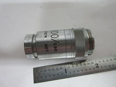 VICKERS ENGLAND OBJEKTIV MICROPLAN 100X MIKROSKOPOPTIK BIN#H1-16