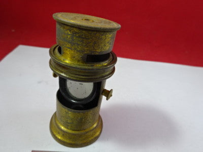 Antique Brass Portable Seeds Microscope Vintage Part AS IS