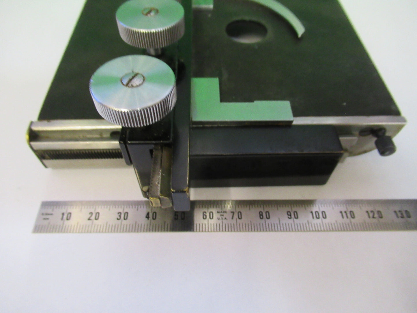 BAUSCH LOMB VINTAGE STAGE TABLE XY ANTIQUE MICROSCOPE PART AS PICTURED &R6-A-118