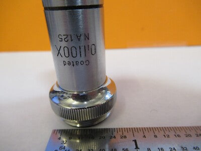 UNITRON COATED 100X METALLOGRAPH OBJECTIVE MICROSCOPE PART AS PICTURED &8M-A-10