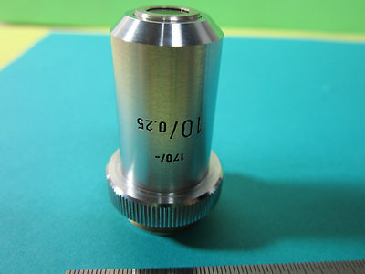 MICROSCOPE PART OBJECTIVE 10X NICE LEITZ WETZLAR GERMANY OPTICS BIN#HM-LUX