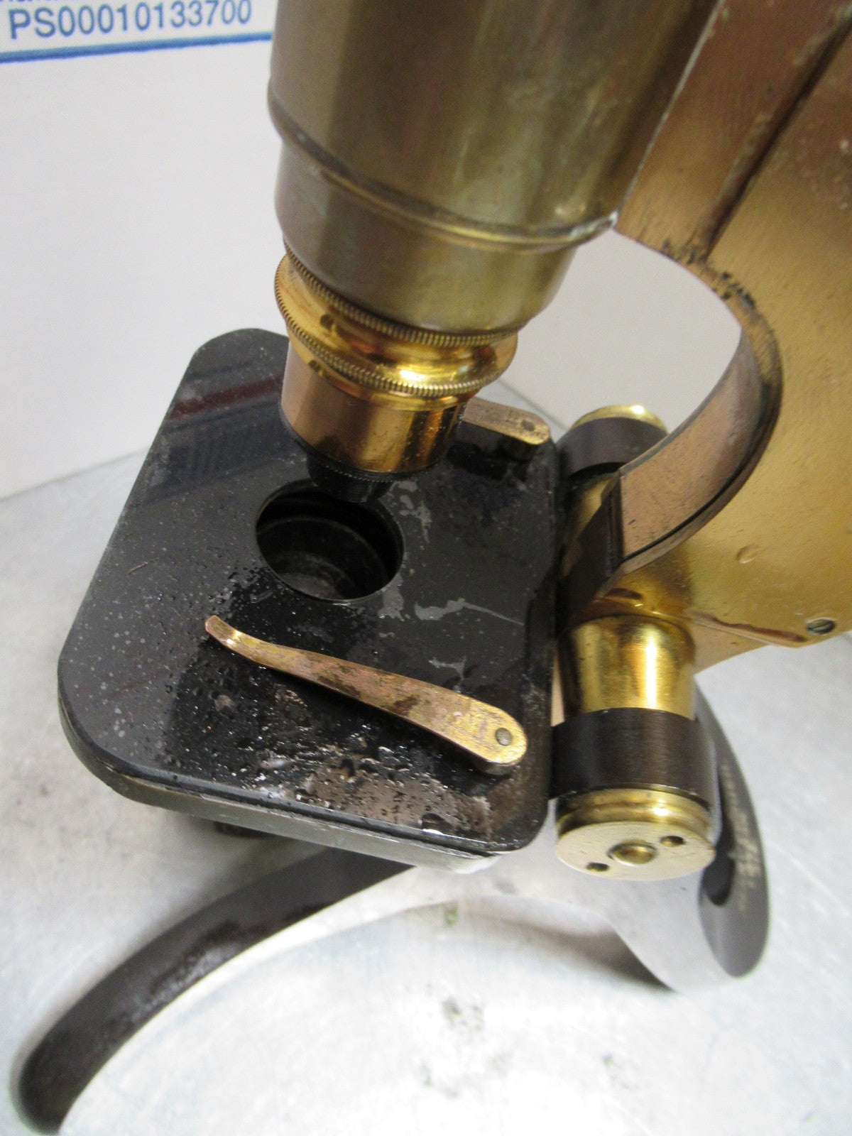 ANTIQUE BRASS HENRY CROUCH LONDON RARE ENGLAND MICROSCOPE AS PICTURED LOB