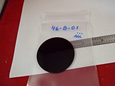 OPTICAL ROUND RED GLASS FILTER LASER OPTICS OPTICS AS IS #46-B-01