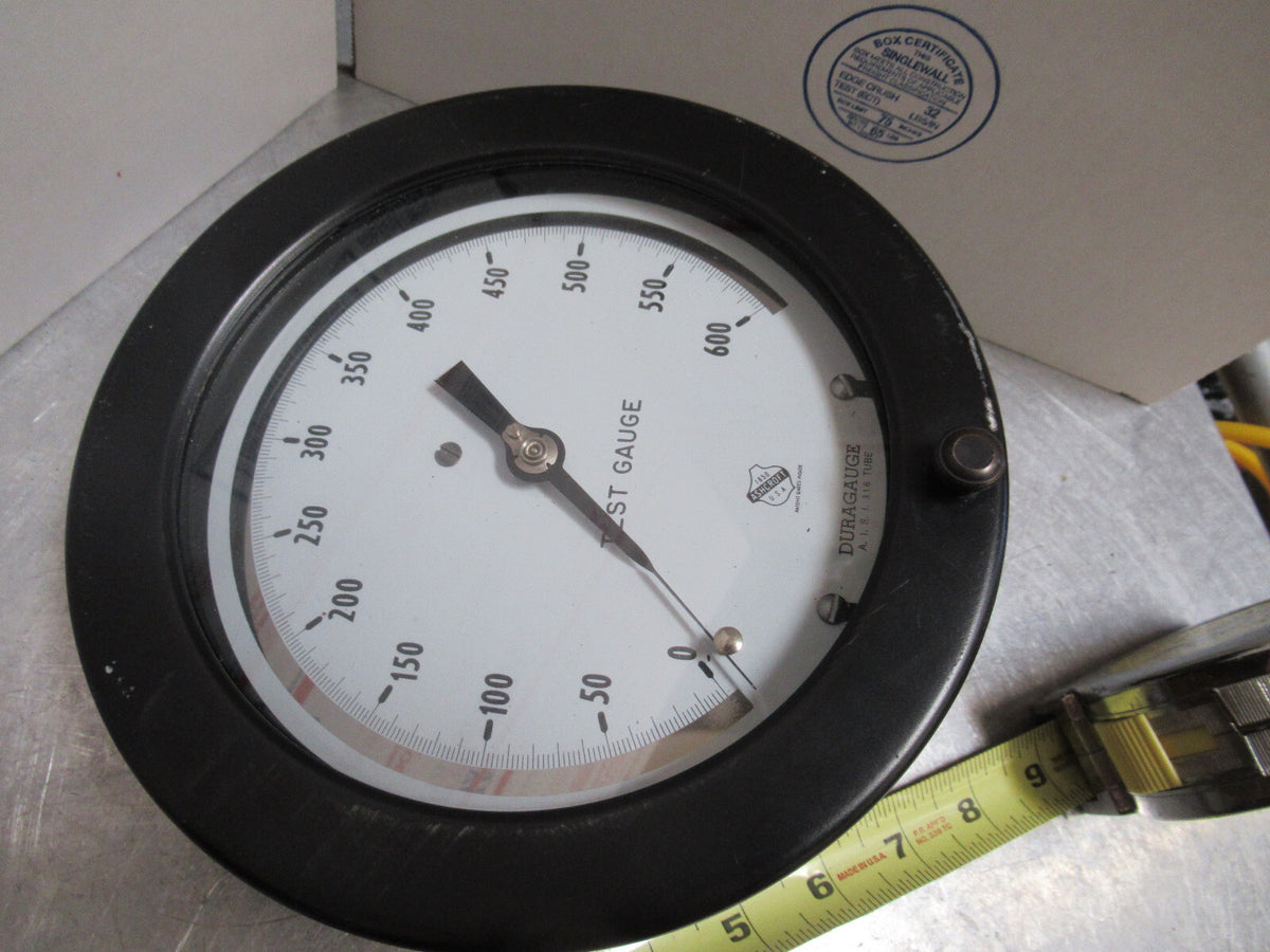 Huge Duragauge Manometer Pressure 600 Psi or Vacuum