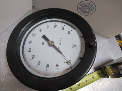 Huge Duragauge Manometer Pressure 600 Psi or Vacuum