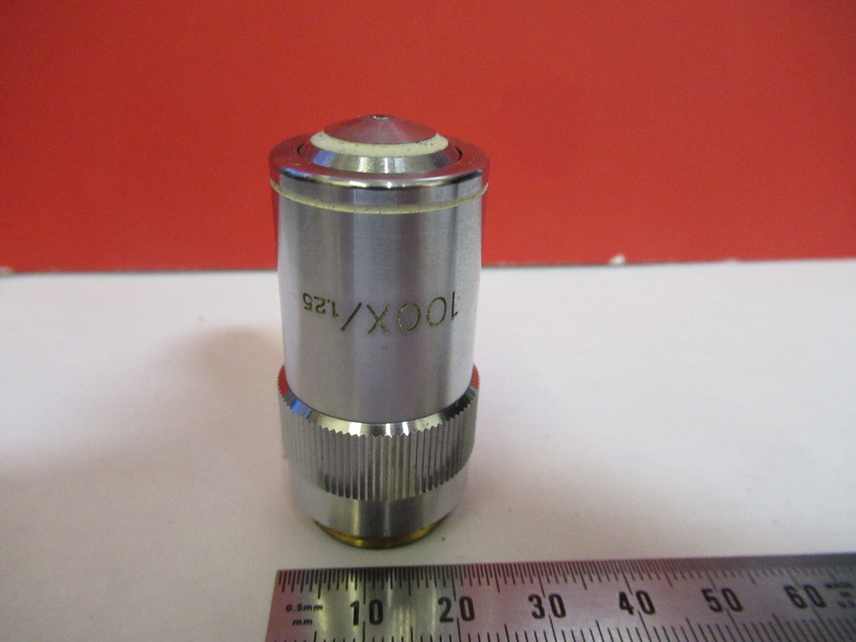 Meiji Japan 100X /160 Objective Lens Microscope Part
