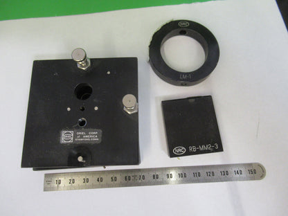 ORIEL NEWPORT ALUMINUM OPTICAL FIXTURES LASER OPTICS AS PICTURED &R7-B-24x