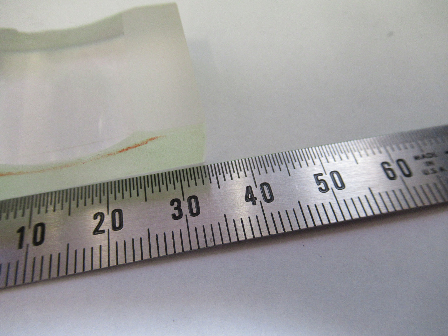 OPTICAL  RECTANGULAR PLANO CONCAVE LENS OPTICS AS PICTURED 80-B-12
