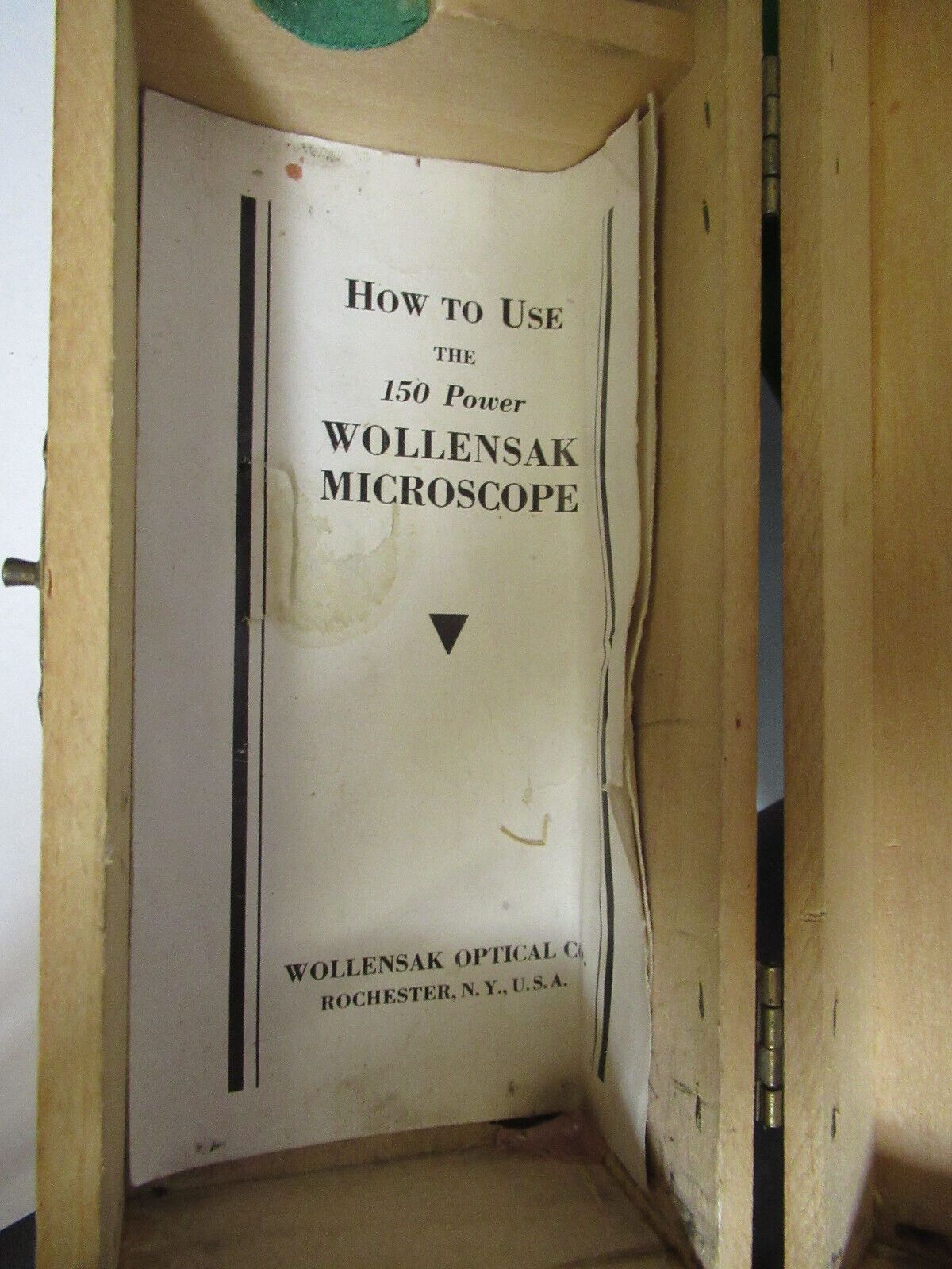 ANTIQUE RARE WOLLENSAK COLLECTABLE MINI MICROSCOPE OPTICAL AS PICTURED &H9-A-35