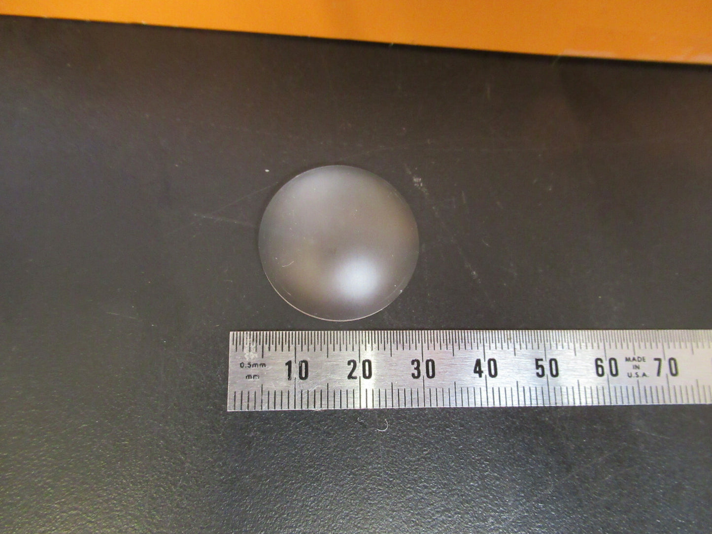 OPTICAL PLANO CONVEX FROSTED LENS DIFFUSER MICROSCOPE PART AS PICTURED #P4-B-04