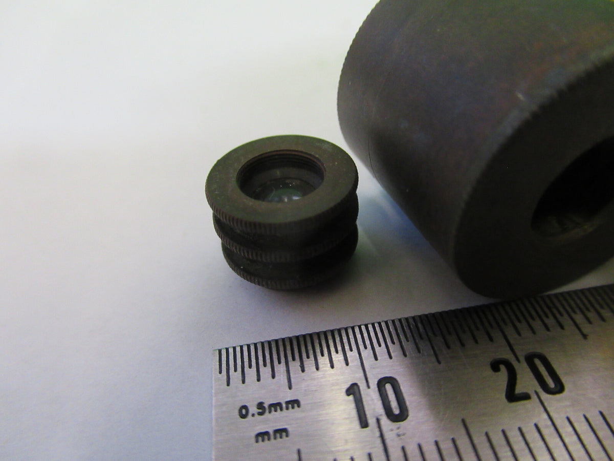 Antique Brass Henry Crouch UK Lot Lens Mounted Microscope Part AS Pic