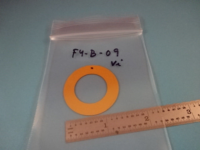 QUARTZ BLANK X-CUT GOLD PLATED for SENSOR FORCE OR PRESSURE CELL AS IS #F4-B-09