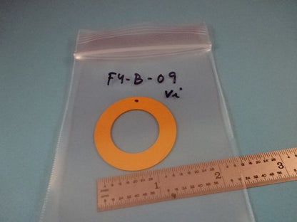 QUARTZ BLANK X-CUT GOLD PLATED for SENSOR FORCE OR PRESSURE CELL AS IS #F4-B-09