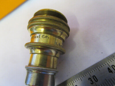 ANTIQUE BRASS BAUSCH LOMB 1.9mm LENS OBJECTIVE MICROSCOPE AS PICTURED #P4-A-81