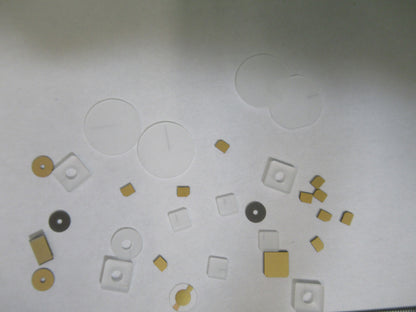 Lot Blanks Piezoelectric Quartz Crystal X-y-cut Gold Coated Piezo Sensor