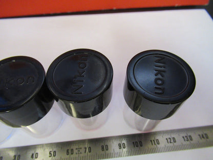 NIKON JAPAN LOT PLASTIC CANISTER OBJECTIVES MICROSCOPE PART AS PICTURED 6V-FT-97