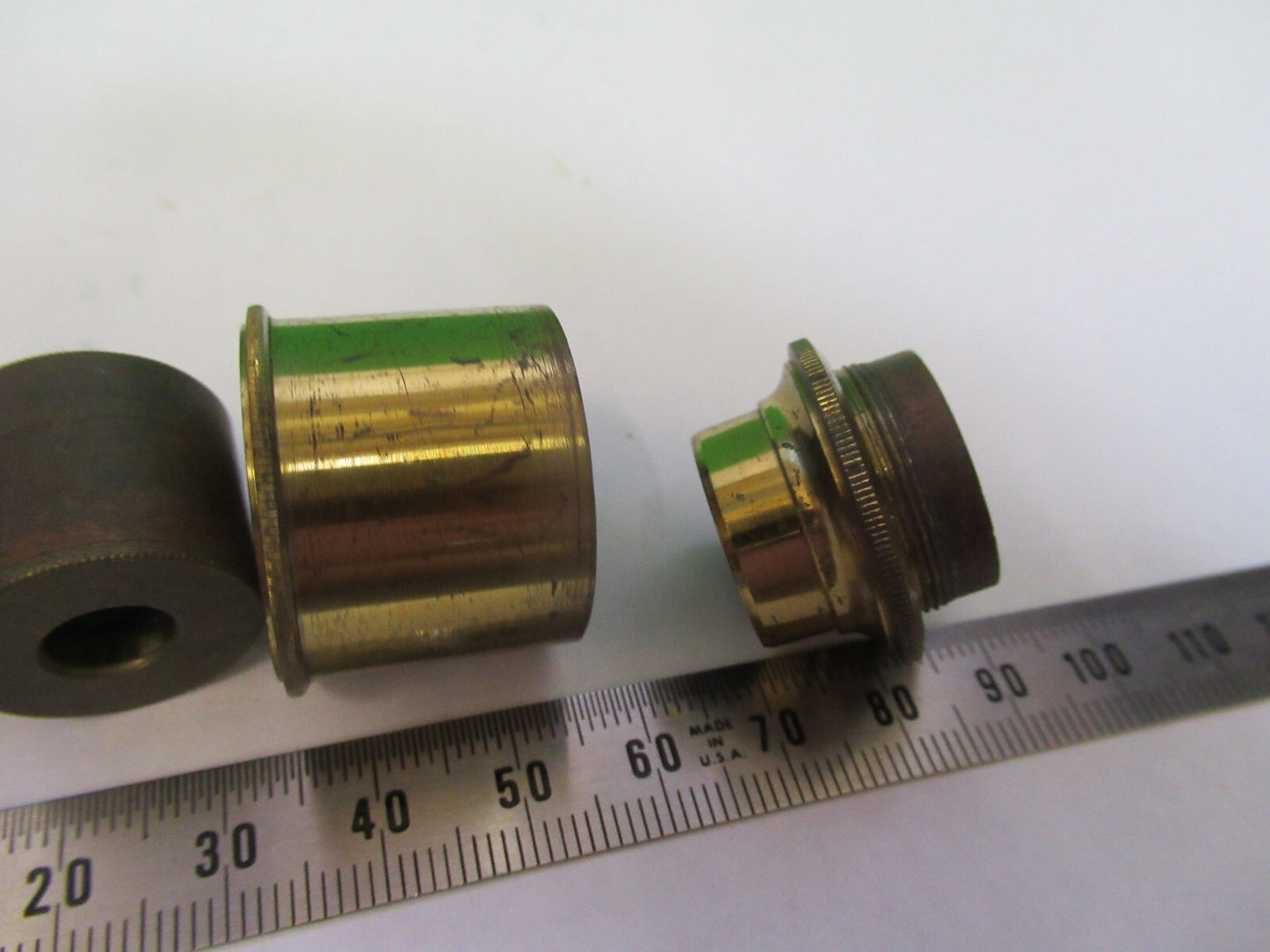 Antique Brass Henry Crouch UK Lot Lens Mounted Microscope Part AS Pic