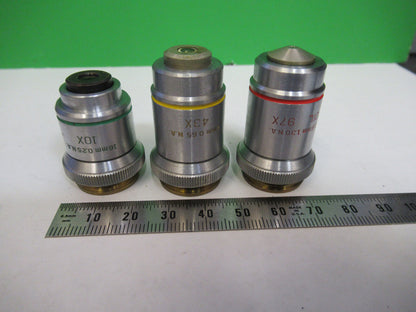 LOT 3ea OBJECTIVE BAUSCH LOMB INDUSTRIAL MICROSCOPE PART AS PICTURED X6-A-64