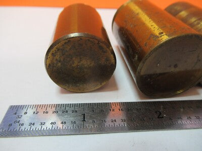 Lot Antique Brass Objective Can Mismatched Microscope Parts