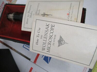 COLLECTABLE ANTIQUE WOLLENSAK MINI MICROSCOPE AS PICTURED R5-A-22
