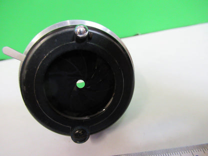 ANTIQUE ERNST LEITZ CONDENSER + IRIS MICROSCOPE PART AS PICTURED X7-A-100