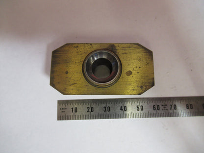 ANTIQUE BRASS COMPRESSORIUM STAGE LONDON MICROSCOPE PART AS PICTURED F8-A-46