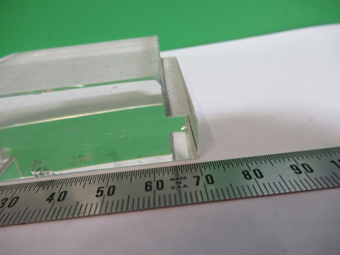 OPTICAL RARE GLASS BLOCK MIL SPEC THICK LASER OPTICS AS PICTURED G7-A-57