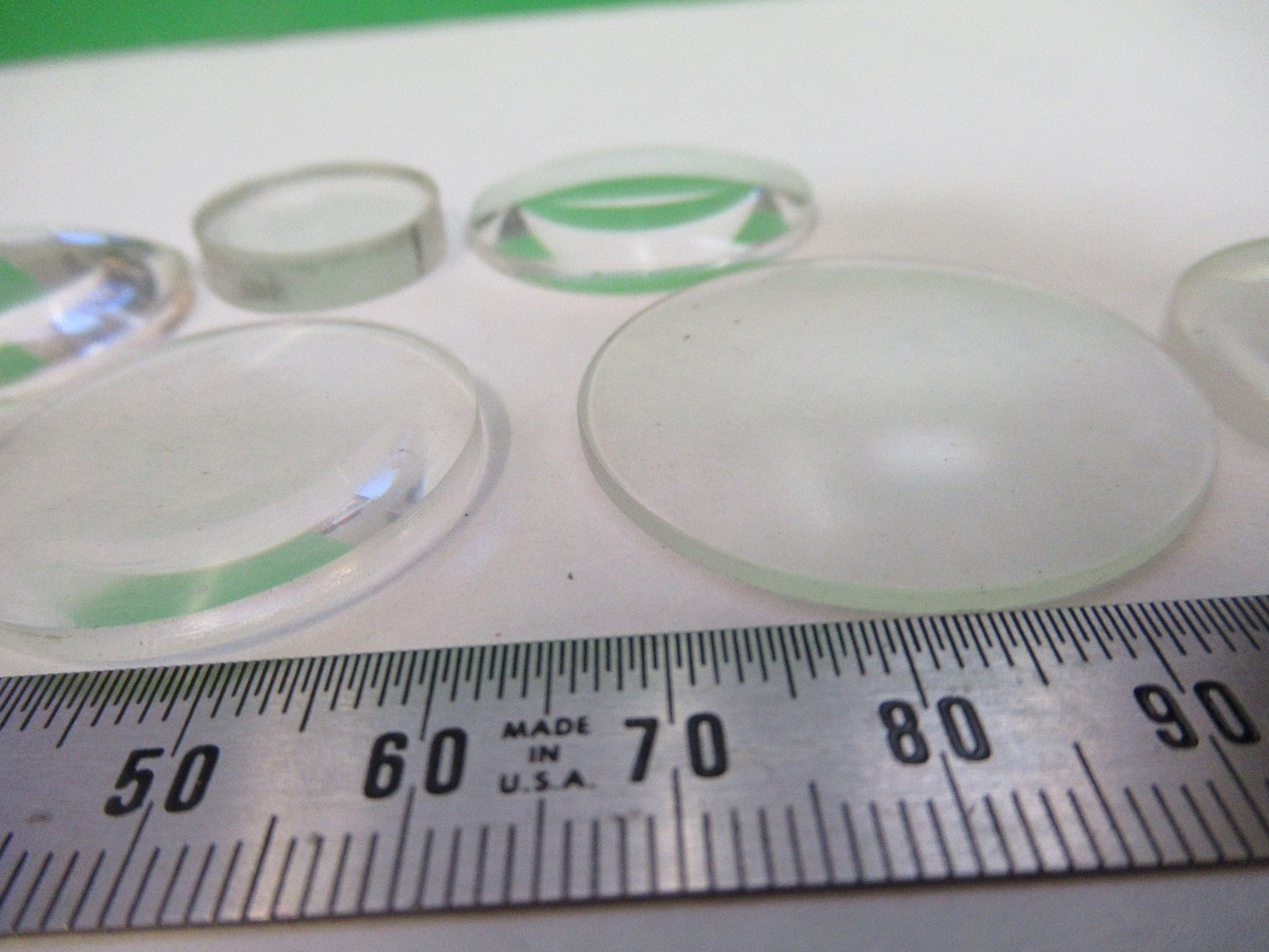OPTICAL GLASS LENSES LOT OPTICS MICROSCOPE PART AS PICTURED U8-A-53
