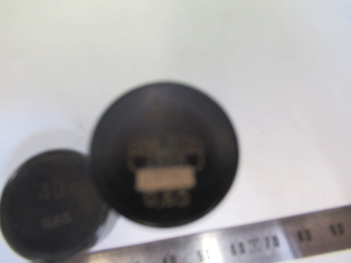 CARL ZEISS GERMANY EMPTY BRASS OBJECTIVE 40 CANISTER MICROSCOPE PART  B7-B-20