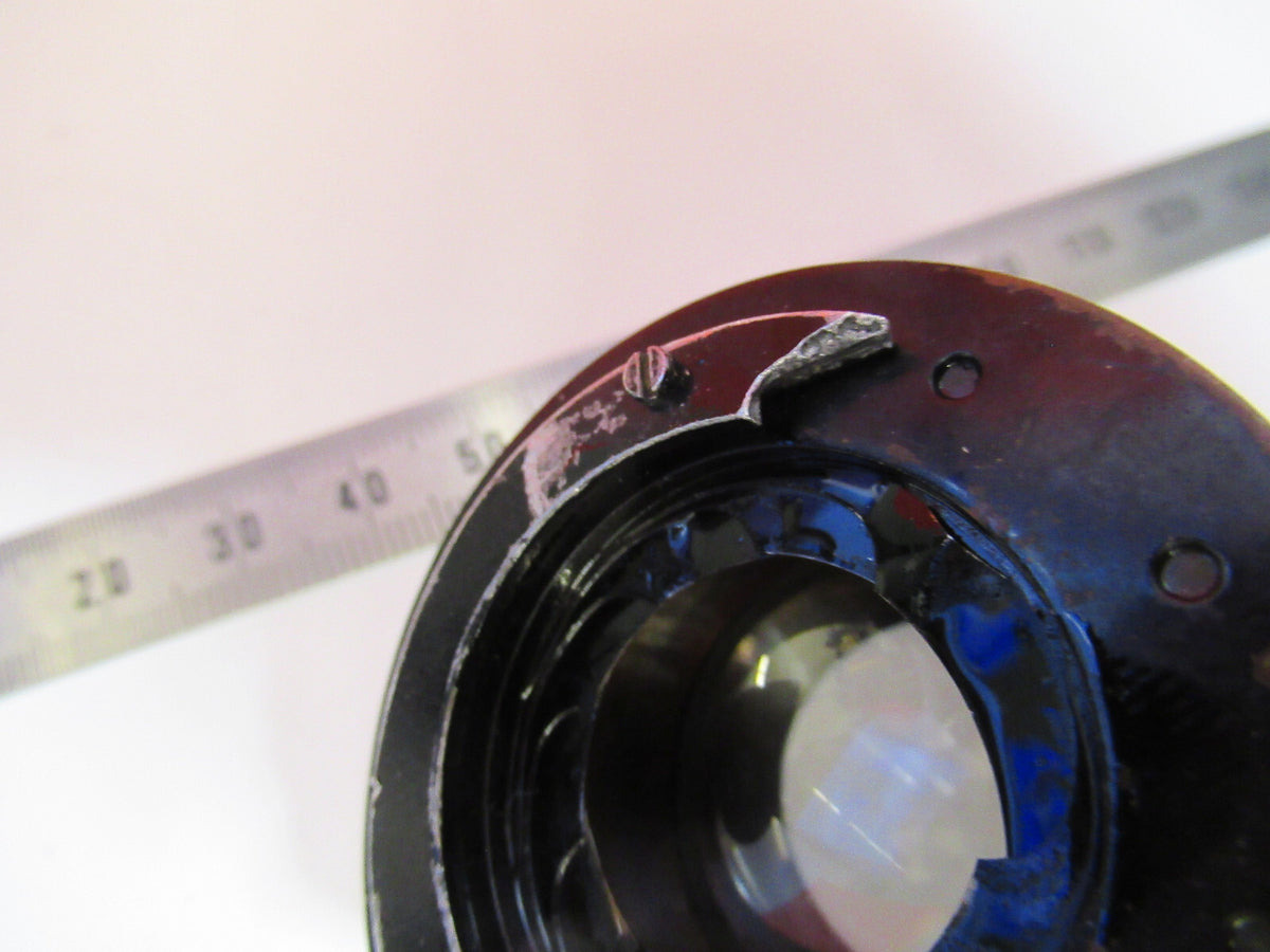 ANTIQUE BAUSCH LOMB CONDENSER IRIS OPTICS MICROSCOPE PART AS PICTURED S3-B-45