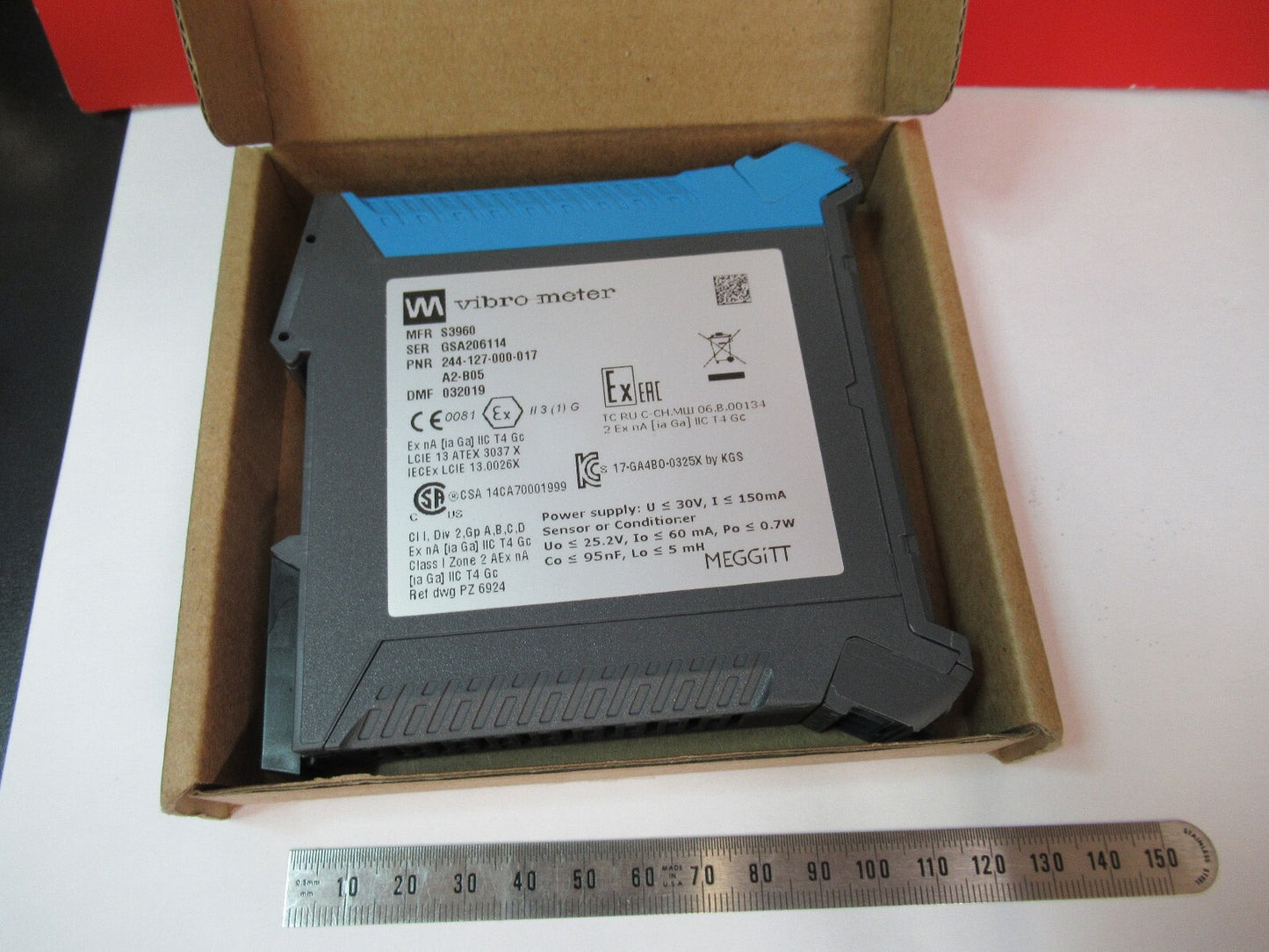MEGGITT VIBRO-METER GSI 127  244-127-000-017  A2-B05 MODULE for SENSOR Y6-B-05