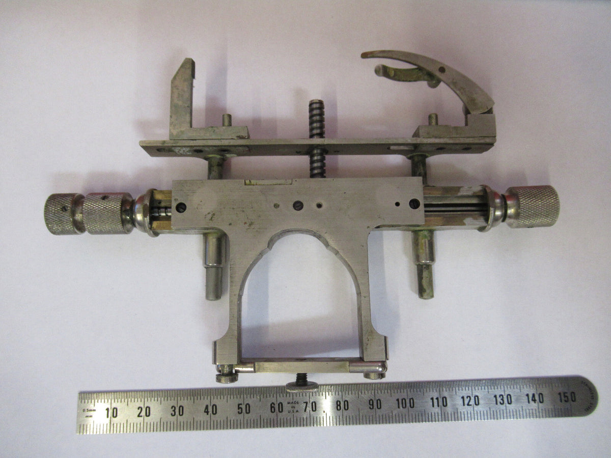 Antique Very Rare Spencer Lens Co. Xy Stage Clip Microscope Part