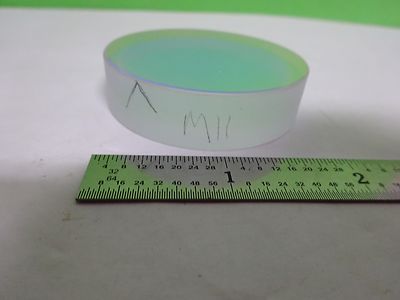 OPTICAL COATED FLAT [blemishes on coating] LASER OPTICS AS IS BIN#W9-E-19