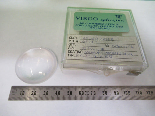 OPTICAL VIRGO PLANO CONVEX 50 FL 38mm LENS PHOTONICS OPTICS AS PICTURED T6-B-21