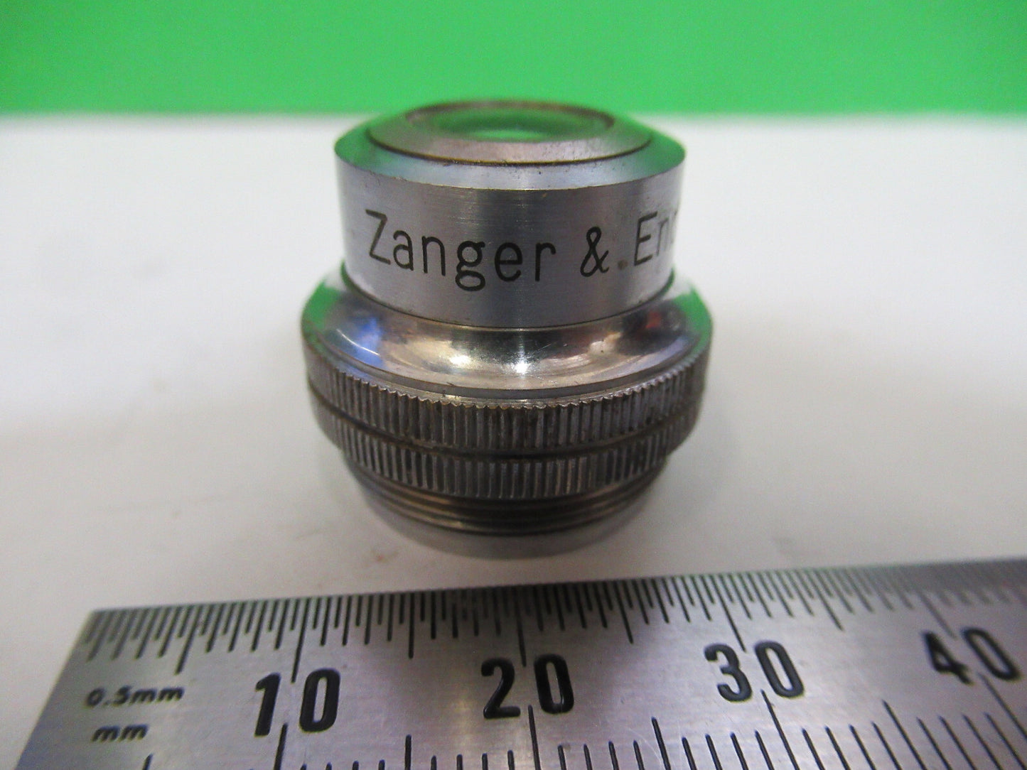 ZANGER &amp; ENGRES WETZLAR DEUTSCHLAND OBJEKTIV 5X MIKROSKOPTEIL WIE ABGEBILDET H2-A-54 