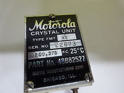 Antique Quartz Radio Crystal U.s. 1944 Motorola Wwii Frequency Control