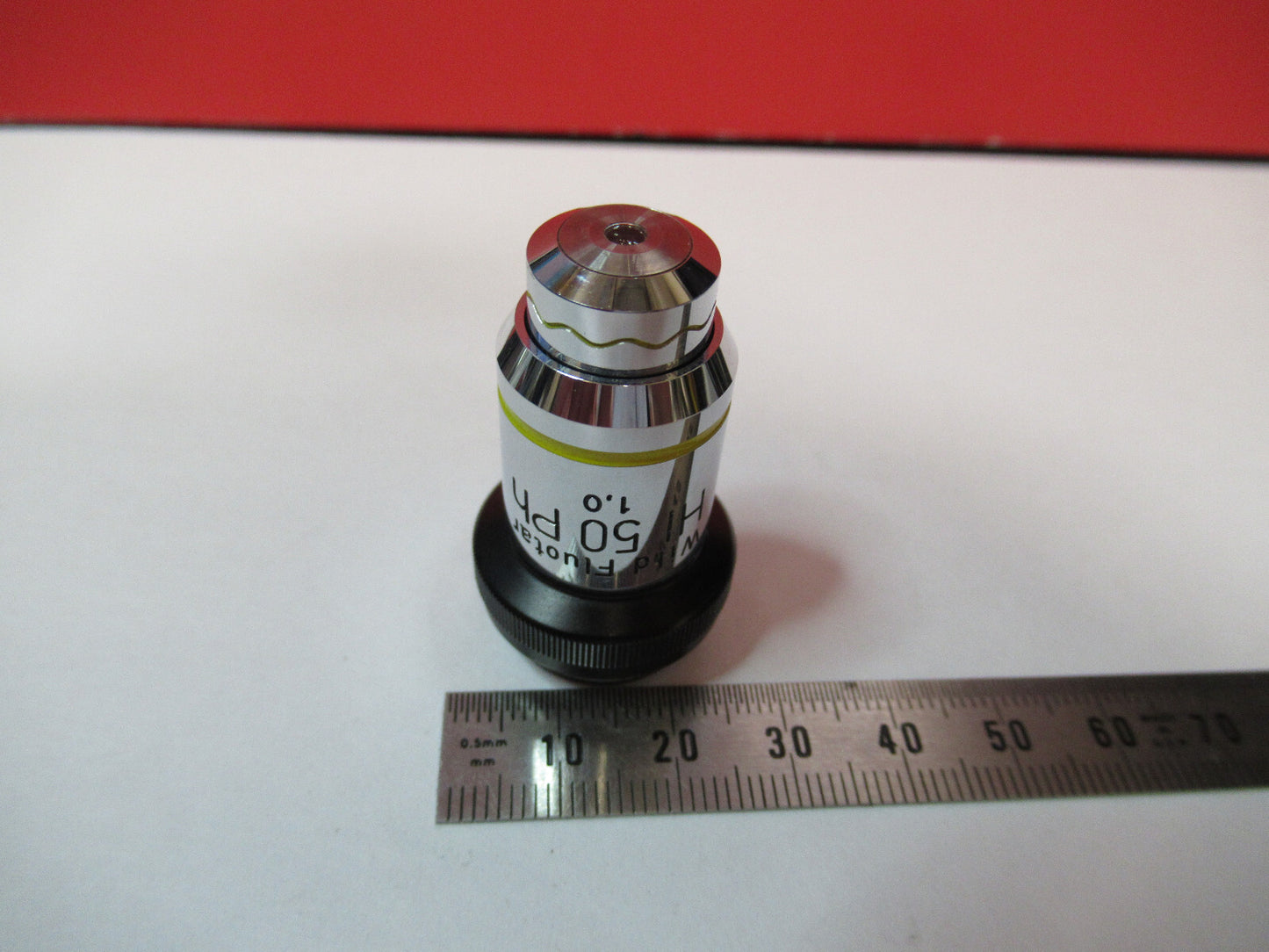 WILD SWISS OBJECTIVE PHASE 50X LENS PH FLUOTAR MICROSCOPE PART OPTICS Y6-B-32