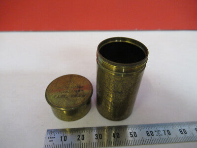 Empty Antique Brass Canister Objective Ernst Leitz Microscope Part AS Pic
