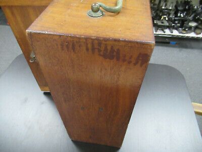 EMPTY SEIBERT GERMANY WOOD CABINET 1800's MICROSCOPE PART AS PICTURED #TB-5