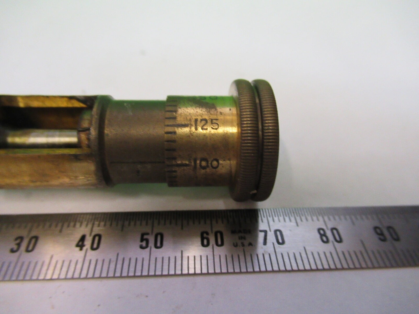 ANTIQUE BAUSCH LOMB BRASS MICRO STAGE KNOBS MICROSCOPE PART AS PICTURED G5-A-57