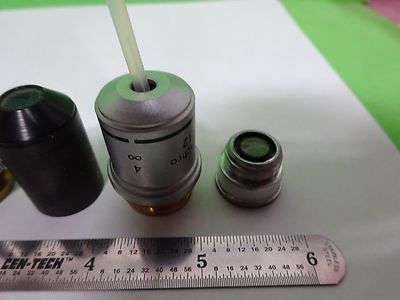 FOR PARTS MICROSCOPE PIECES OBJECTIVES AS PICTURED OPTICS AS IS BIN#Y5-10