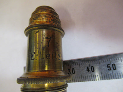 ANTIQUE BRASS ERNST LEITZ OBJECTIVE "7" MICROSCOPE PART AS PICTURED Y3-A-48