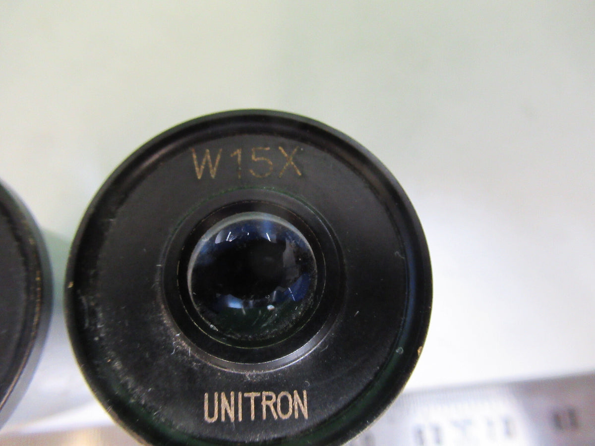 Unitron Japan Pair 15X Eyepiece Ocular Microscope Part