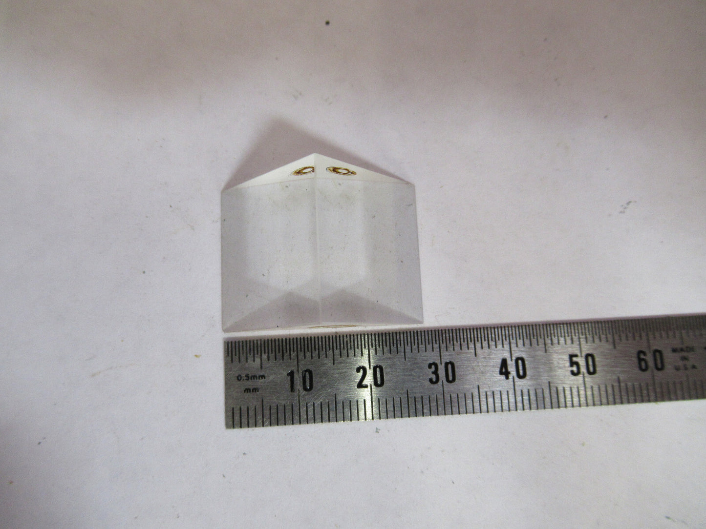 BAUSCH LOMB GLASS PRISM HEAD OPTICS MICROSCOPE PART AS PICTURED Y1-A-71